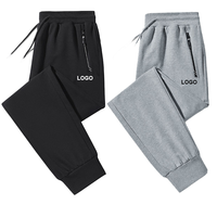 Pantalon de sport 2026 personnalisé pour homme – Pantalon de survêtement décontracté d'automne en polyester/coton, taille mi-haute, coupe ample, grande taille, tissé, style jogger