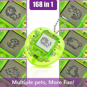 Điện tử kỹ thuật số ảo vật nuôi Trò chơi giao diện điều khiển con chó con chó động vật nhận con nuôi đồ chơi với 168 vật nuôi Keychain tương tác vui vẻ Quà tặng cho du lịch - Product Image 2