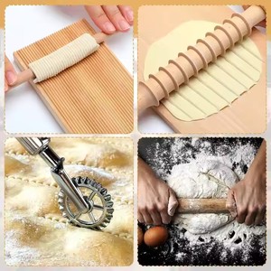 Herramienta para hacer Pasta, 14 Uds., herramientas para hacer espaguetis, raspador de madera, rodillo, fideos, juego para Hacer bolas de masa hervida - Product Image 6