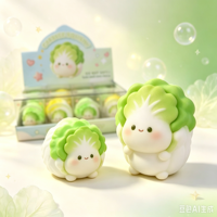 Jouet Squishy en forme de chou, mignon, en forme de légume, jouet anti-stress à remontée lente, jouet de décompression à presser pour enfants et adultes