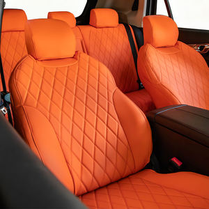 Housse de siège de voiture respirante en <span class=keywords><strong>cuir</strong></span> Nappa de luxe haut de gamme ensemble complet protecteur de siège de précision personnalisé - Product Image 4