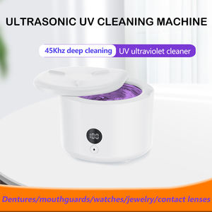 45Khz pulizia ad ultrasuoni gioielli orologio lavaggio dentale finte denti Aligner bocca guardia ad ultrasuoni per protesi UV pulitore - Product Image 4