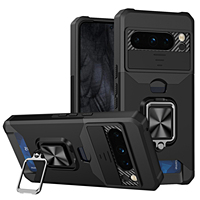 Étui de téléphone Lichicase avec béquille métallique et fente pour cartes pour Google Pixel 10A Pixel 11 Pro XL, coque arrière hybride TPU+PC