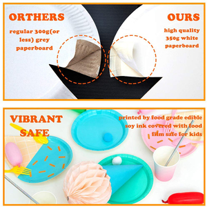 Assiettes en papier biodégradables jetables pour sundae, forme personnalisée, pour fête à la crème glacée - Product Image 5