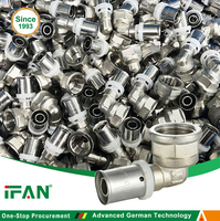 Système de plomberie hydraulique en laiton IFAN, système de presse PEX, eau chaude et froide, raccord de presse PEX multicouche, raccord PEX
