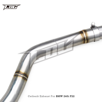 Válvula de Escape Catback de Lujo Personalizada Boska para 240i F22 3.0T 2019-2024, Silenciador de Acero Inoxidable Pulido de 1.5mm de Grosor, 3 Años de Garantía In Situ