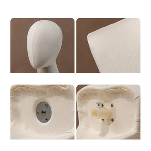Expositor de Sombreros de Guangzhou, Cabeza de Maniquí para Pelucas Cubierta de Lona con Soporte Metálico para Exhibición de Pelucas en Salones de Belleza, Tiendas Minoristas y Escaparates - Product Image 5