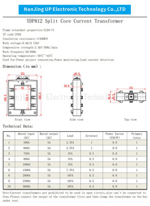 Transformador de Corriente de Núcleo Dividido NJXSE YDP58 250/5A 300/5A 400/5A 500/5A, Transformador de Corriente 250A 300A 400A 500A CT de Núcleo Dividido - Product Image 4