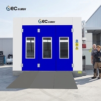 Cabine de pulvérisation de peinture à extraction de gaz d'échappement à tirage latéral diesel OBC
