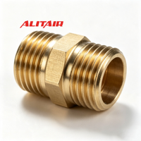 Raccord de tuyauterie droit ALITAIR NPT, raccord hexagonal réducteur en laiton avec poignée en acier, norme de plomberie