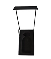 Boîte cadeau de luxe en carton noir de haute qualité avec logo personnalisé, pelliculage mat, gaufrage, doublure en éponge et fermeture magnétique à couvercle rabattable pour