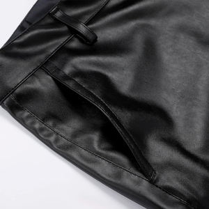 Fully Customized Made Durable Comfortable & Stylish <b>Look</b> <b>Leather</b> <b>Shorts</b> Good Quality Latest Style Outer Wear Men <b>Leather</b> <b>Shorts</b> - Product Image 4