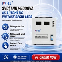 WF.EL TND-5KVA Régulateur de tension numérique monophasé haute précision 220V 98% cuivre AVR SVC personnalisable avec affichage numérique 50/60Hz AC certifié CE