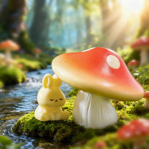 Miniatura Paesaggistica in Resina: Coniglio <span class=keywords><strong>e</strong></span> Fungo per Giardino delle Fate, Decorazione Torte <span class=keywords><strong>e</strong></span> Accessori per Vasi di Piante - Product Image 2