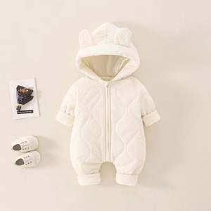 Traje de Nieve para Recién Nacido con Capucha de Forro Polar de Bambú, Mameluco para Bebé Niña o Niño, Conjunto de Ropa para Bebé - Product Image 3