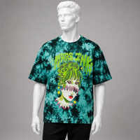T-shirts Tie Dye de haute qualité, personnalisés, 100% coton, impression sérigraphique, t-shirts décontractés d'été pour hommes