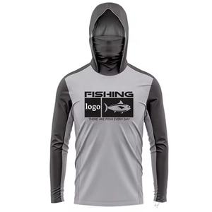 เสื้อตกปลามีฮู้ดแขนยาวทำจากโพลีเอสเตอร์พิมพ์ลายซับลิเมตเสื้อสำหรับตกปลา - Product Image 3