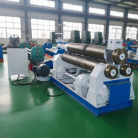 Machine à rouler et à plier semi-automatique à 3 rouleaux, série W11-8X2500mm, pour le traitement de l'aluminium et de l'acier inoxydable, avec moteur de 7,5 kW