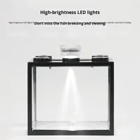 Aquarium universel domestique en ABS épaissi, résistant aux chutes et empilable, pour méduses, poissons Betta, tortues et crevettes