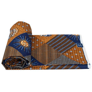 ผ้าพิมพ์ลายขี้ผึ้งจากฮอลแลนเดีย6หลาผ้าโพลีเอสเตอร์พิมพ์ลายขี้ผึ้งสไตล์แอฟริกัน - Product Image 3