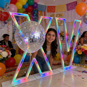Decorazione per 15° Compleanno, Insegna Luminosa con Numero 3ft 4ft 5ft, Lettere Luminose XV 15 Anni, Decorazioni per Ricordi delle Feste dei 15 Anni - Product Image 3