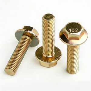 Perno de Brida Dentada DIN 6921, Acabado en Zinc Amarillo, Fijación Antivibración, Perno de Brida Hexagonal para Montaje de Motor - Product Image 5