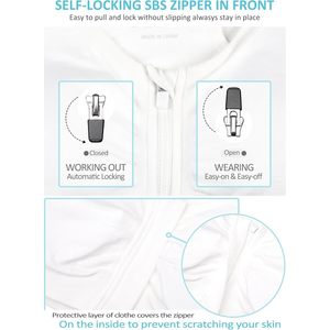 Soutien-gorge de sport pour femme à fermeture éclair sur le devant, dos nageur, col rond, sans armatures, pour yoga et fitness, taille moyenne, blanc et noir - Product Image 6
