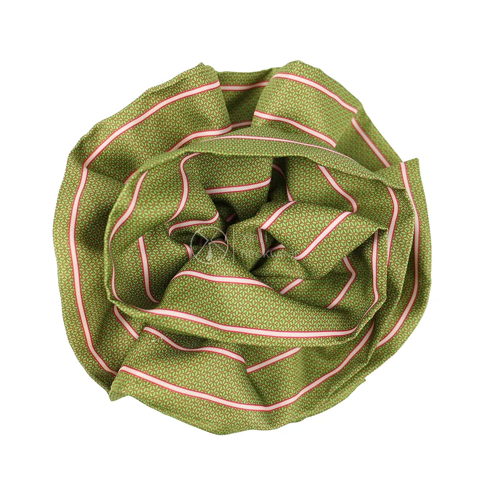 2023 Premium Women Brooches Personalized Greek Green Pink Geometric Print Polyester Fabric Flower Pin