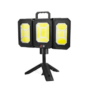 Lampe de travail Jia Hui à 3 têtes LED rechargeable, portable, étanche, pour le camping en extérieur, avec support - Product Image 1