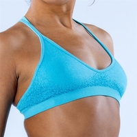 Débardeur de yoga fitness à bretelles fines, séchage rapide, avec coussinet de poitrine, soutien-gorge de sport à dos élégant, col halter, style Europe-Amérique