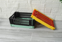 Panier à fruits, boîte en plastique recyclable de qualité alimentaire, pliable, en PP, maille empilable, caisse de rangement, stockage logistique