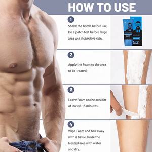 Crème légère et rapide efficace pour hommes OEM, lotion pour épiler tout le corps, crème d'épilation permanente et indolore pour hommes - Product Image 5