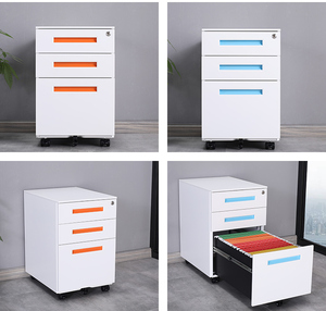 Muebles de Metal para oficina, 3 cajones debajo del <span class=keywords><strong>escritorio</strong></span>, herramienta de almacenamiento en el pecho, cajón de Pedestal móvil, archivador - Product Image 5