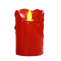 Bougie oscillante en plastique à LED fonctionnant sur piles