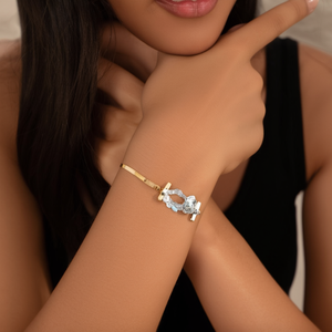 Bracelet en perles en acier inoxydable 316L plaqué or PVD, bijoux durables et résistants pour femmes - Product Image 3