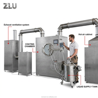 Machine de pelliculage automatique à commande PLC pour chocolat, sucre, herbes et comprimés, avec chauffage électrique, 9,2 kW, capacité 350 kg
