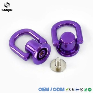 Mosquetón de metal de 10 mm con remache, anillo en <span class=keywords><strong>O</strong></span>, cadena para bolso, clip lateral, cierre, gancho de tornillo para bolso, accesorios de bricolaje - Product Image 5