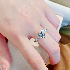 Anello a Forma di Cuore e Goccia, Design Stile Principessa, Anello da Dito per Donne - Product Image 4