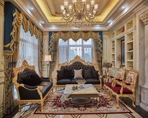 <span class=keywords><strong>Tende</strong></span> Oscuranti Jacquard su Misura 320GSM ad Alta Densità con Mantovana, Drappeggi Personalizzati a Pieghe a S <span class=keywords><strong>per</strong></span> Progetti di Ville di Lusso e Hotel - Product Image 1