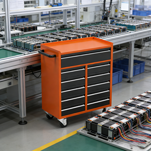 Chariot à outils en acier à 11 tiroirs, armoire d'atelier roulante, rangement modulaire pour <span class=keywords><strong>garage</strong></span> - Product Image 3