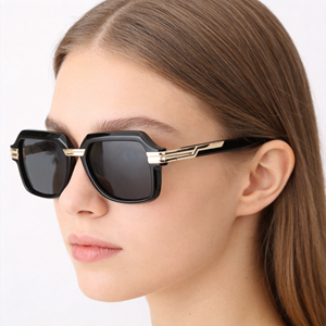 Nuevas gafas de sol rectangulares de acetato SA0502, montura completa, protección UV400, para adultos, se acepta OEM. - Product Image 1