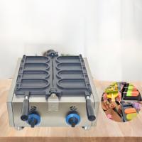 Griller commercial populaire de Popsicle de crème glacée d'équipement alimentaire de rue de gaz avec le fabricant de bâton de gaufre de la grande ouverture 4pcs