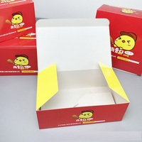 Boîte d'emballage pour frites personnalisées avec logo, emballage pour la restauration rapide, boîte à emporter, boîte à déjeuner, boîte à hamburgers, boîte à poulet frit, conteneur alimentaire en papier