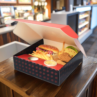 Emballages alimentaires à emporter de haute qualité, design de marque personnalisé, pliables, recyclables, pour hamburgers, sushis, boîtes à hamburgers en papier