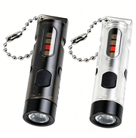 Senter Mini LED Multifungsi dengan Klip Pena, Senter Tangan Darurat Portabel USB Isi Ulang untuk Penggunaan Luar Ruangan