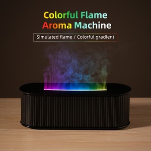 <b>Flame</b> Effect Essential Oil Diffuser <b>Humidifier</b> with 7 Color Changing Lights Waterless Auto Shut-Off Timer Settings - Product Image 4