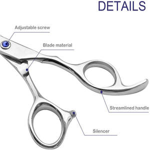 Ciseaux de coiffure professionnels Red Blade 6 pouces, ciseaux plats en acier inoxydable 440C, pour droitiers, usage beauté - Product Image 4