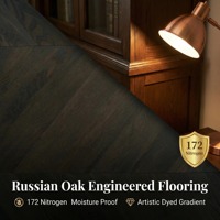 Parquet multicouche en chêne russe teinté, résistant à l'humidité, motif chevron, dimensions 520x95x14mm, style rétro, pour extérieur, durée de vie supérieure à 5 ans
