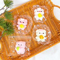 Jichao Rabbit Jouet anti-stress à presser en silicone de qualité alimentaire, en forme de cochon et de crème, unisexe pour adultes et jeunes adultes