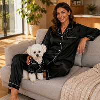 Vêtements pour chien écologiques et solides, en polyester de luxe, doux, confortables, modernes, lavables en machine, vêtements assortis pour animaux de compagnie et propriétaires